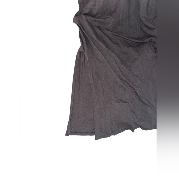 Aerie Gray V-Neck Short Sleeve Midi Dress Size Large - Picture 4 of 4